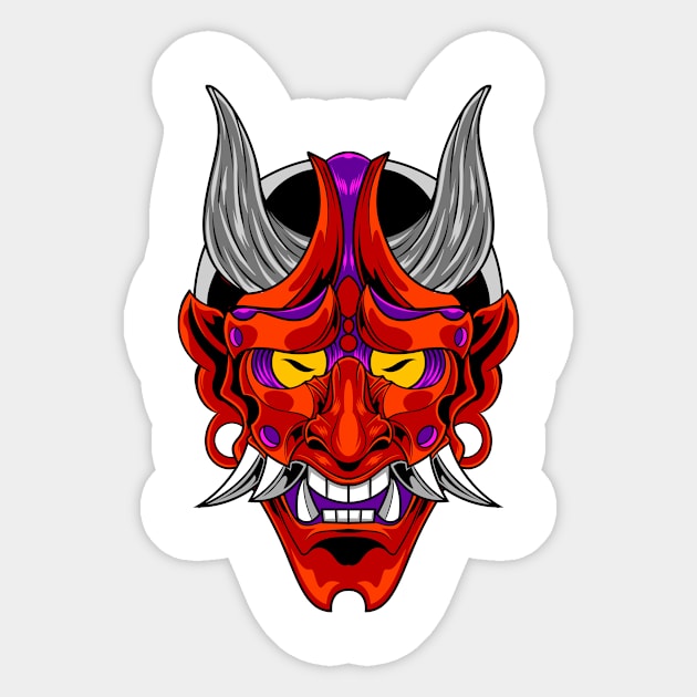 Oni Mask 3.3 Sticker by Harrisaputra